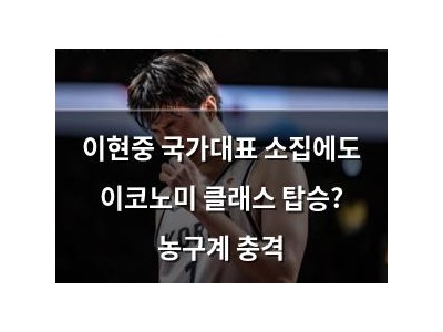 이현중 국가대표 소집에도 이코노미 클래스 탑승? 농구계 충격