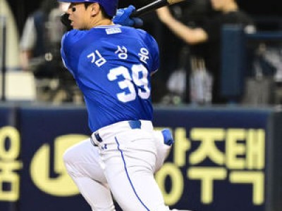 구자욱 후배 김성윤 골든글러브 수상 응원