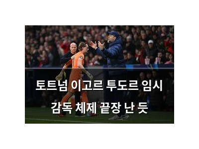 토트넘 이고르 투도르 임시 감독 체제 끝장 난 듯