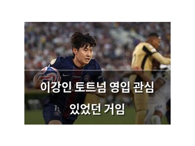 이강인 토트넘 영입 관심 있었던 거임