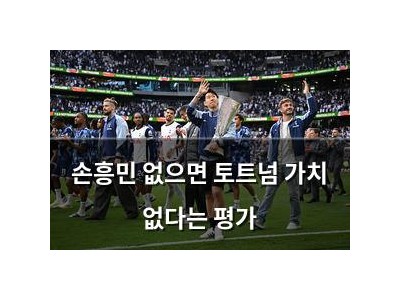 손흥민 없으면 토트넘 가치 없다는 평가
