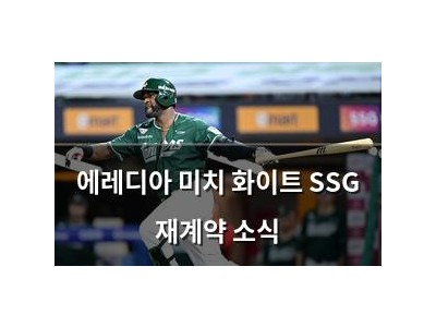 에레디아 미치 화이트 SSG 재계약 소식