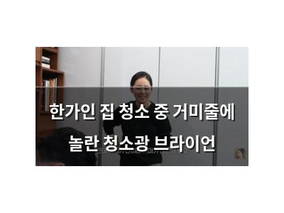 한가인 집 청소 중 거미줄에 놀란 청소광 브라이언